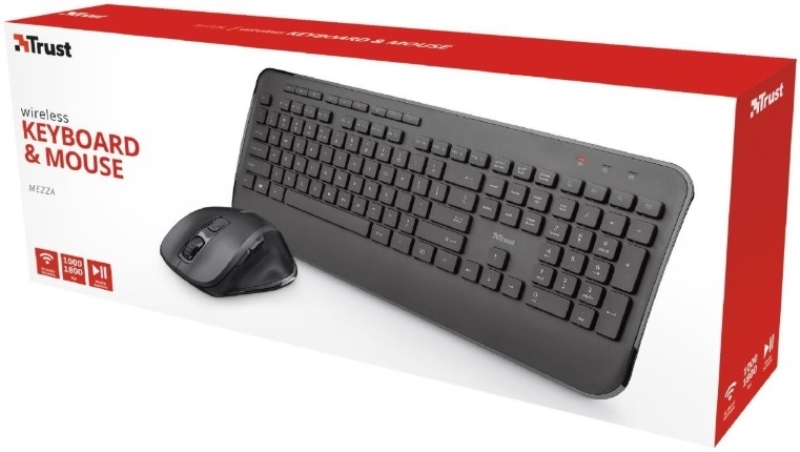 TRUST KIT TASTIERA + MOUSE TRUST WIRELESS MEZZA